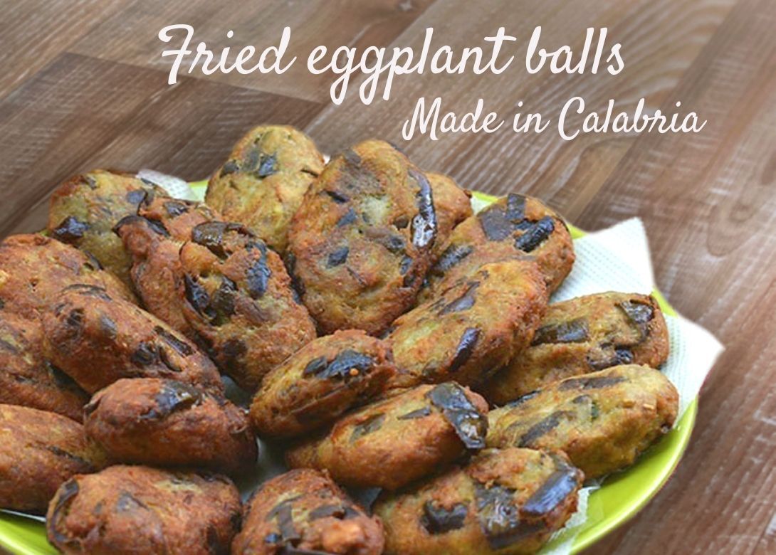 Fried eggplant balls, Calabrian recipe
