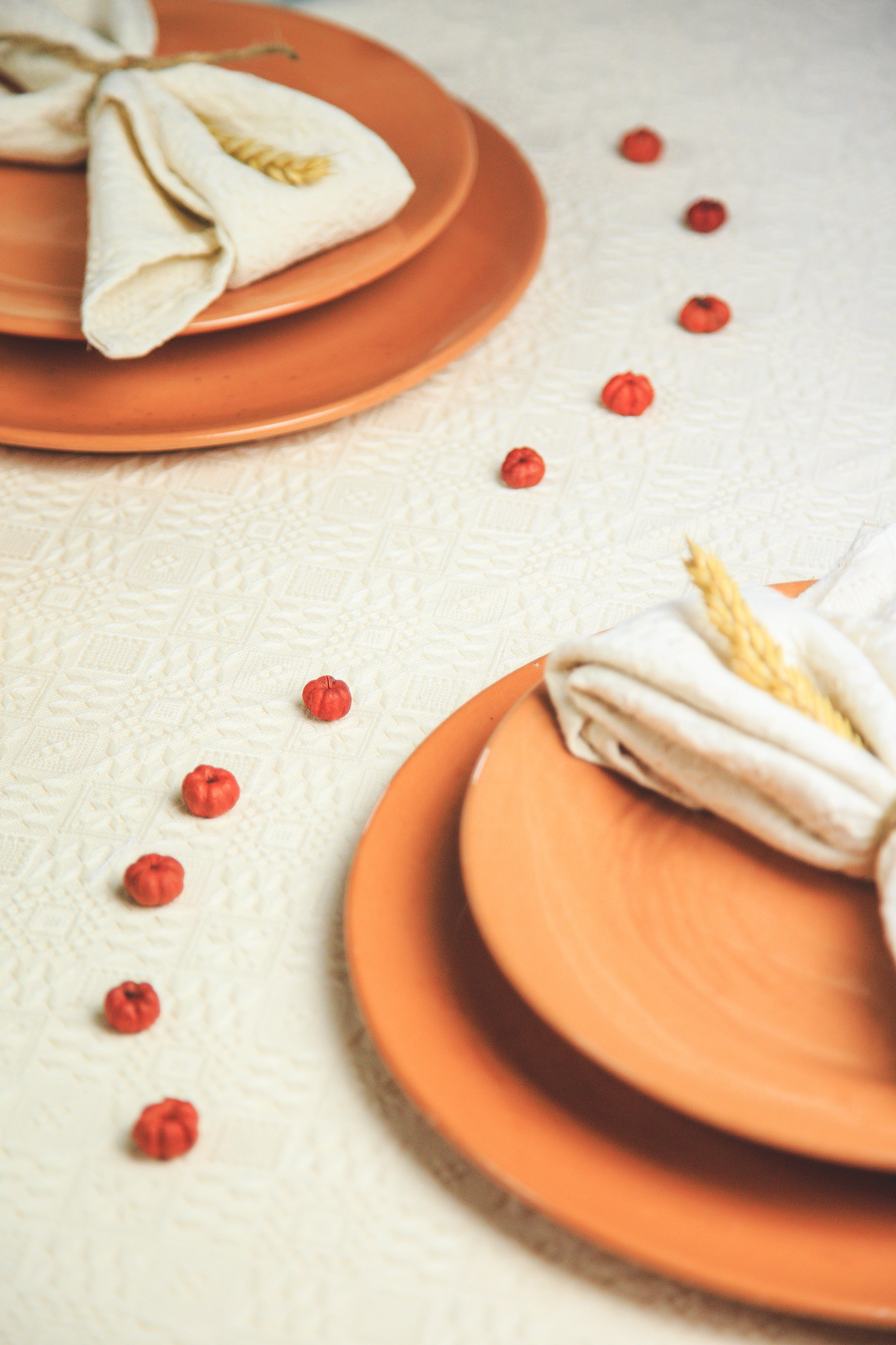Table Cloths with Six matching Napkins Plain