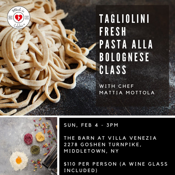 Tagliolini Fresh Pasta alla Bolognese Class with Chef Mattia Mottola